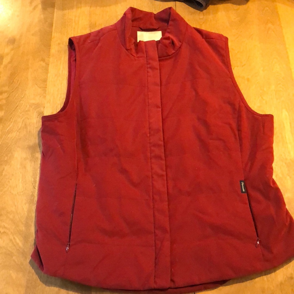 Faconnable red/crimson zipper vest